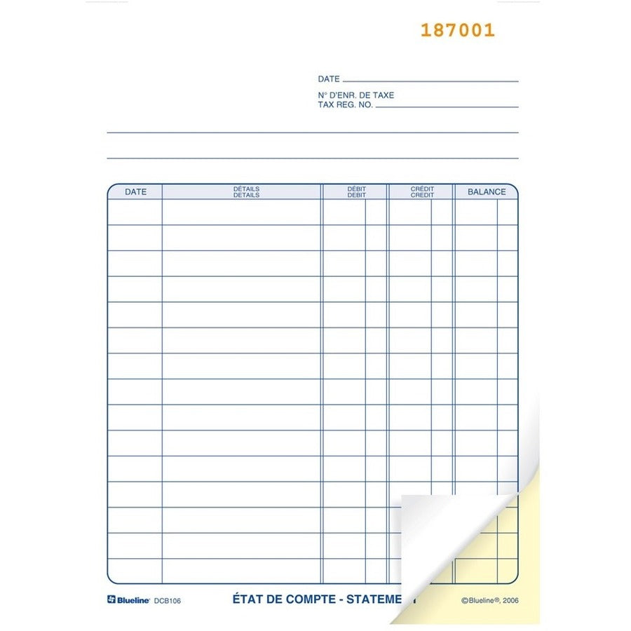 Blueline Statements Book - DCB106