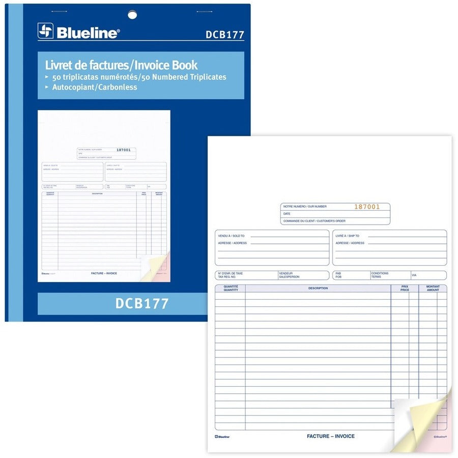 Blueline Invoices Book - DCB177