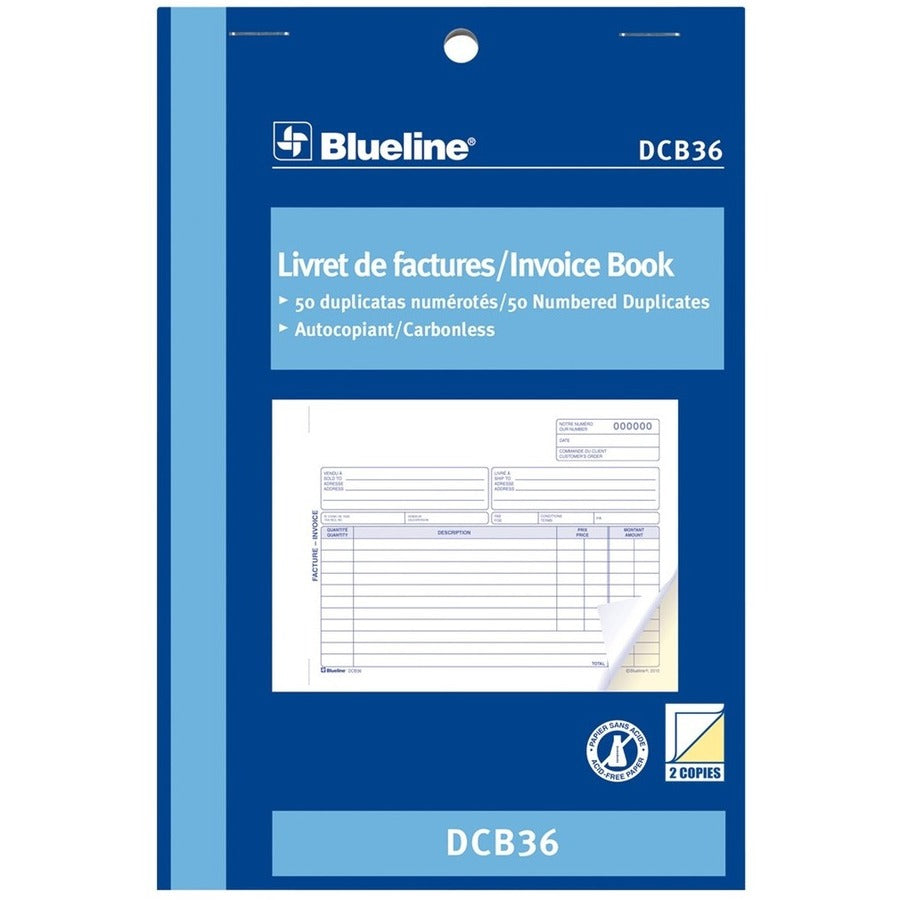 Blueline Invoices Book - DCB36