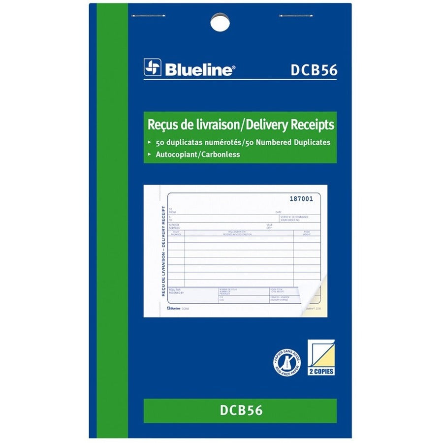 Blueline Delivery Receipts Book - DCB56