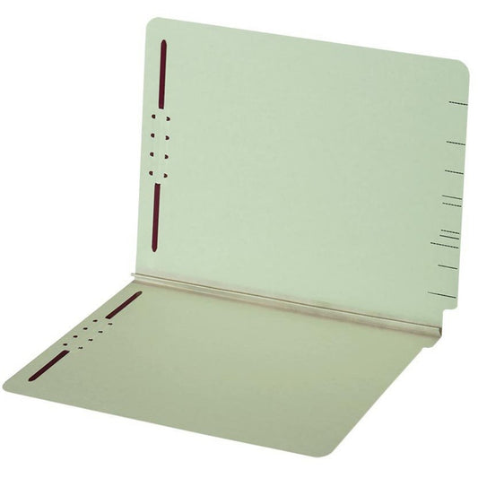 Globe-Weis Straight Tab Cut Legal Recycled Fastener Folder