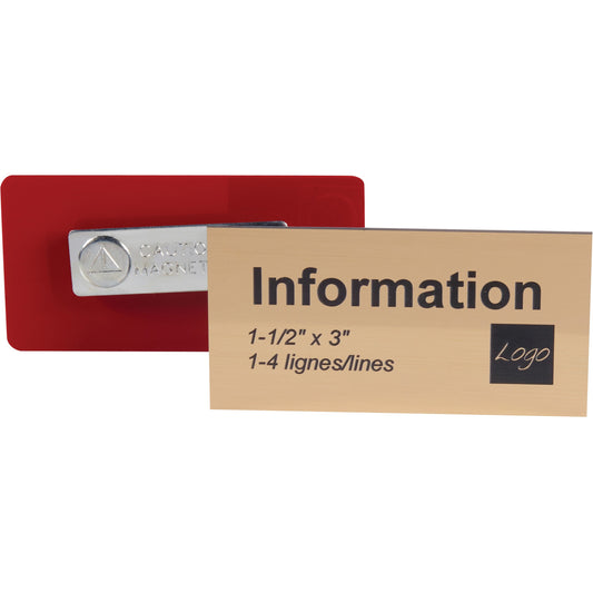Derome Engraved Badge with Magnet