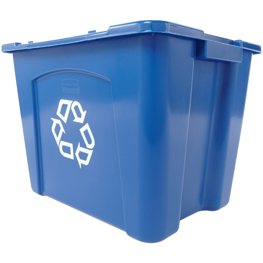 Rubbermaid Commercial Recycling Box 14 Gal Blue - FG571473BLUE