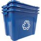 Rubbermaid Commercial Recycling Box 14 Gal Blue - FG571473BLUE