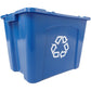 Rubbermaid Commercial Recycling Box 14 Gal Blue - FG571473BLUE