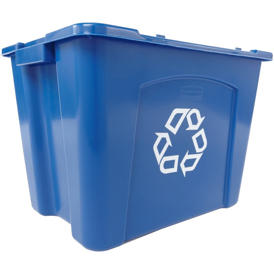 Rubbermaid Commercial Recycling Box 14 Gal Blue - FG571473BLUE