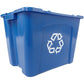 Rubbermaid Commercial Recycling Box 14 Gal Blue - FG571473BLUE