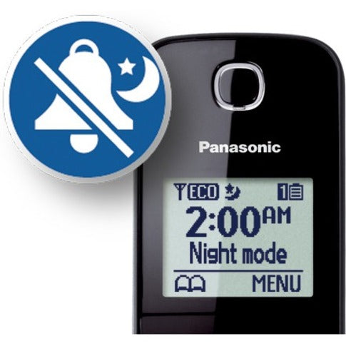 Panasonic KX-TGC382 DECT 6.0 1.93 GHz Cordless Phone - Black - KXTGC382B