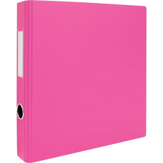 GEO 1" Textured Heavy-duty Binder, Pink