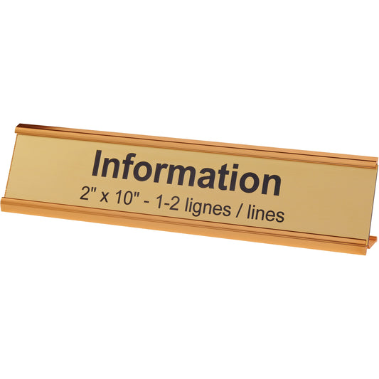 Derome Engraved Plate with Holder