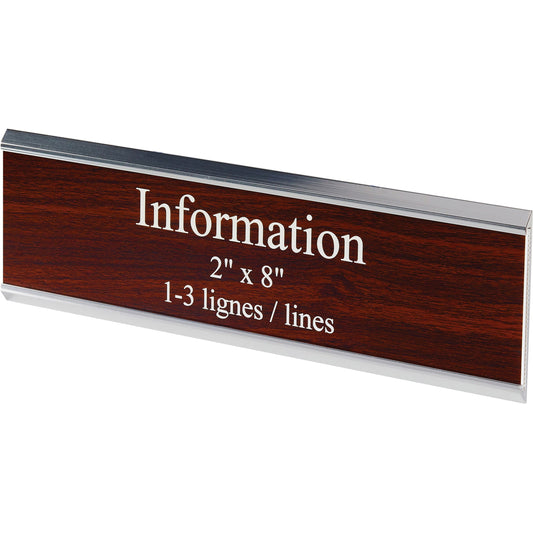 Derome Engraved Plate with Holder