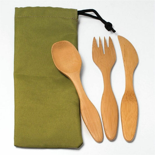 GEO Small Bamboo Utensils Kit, 3 Pieces