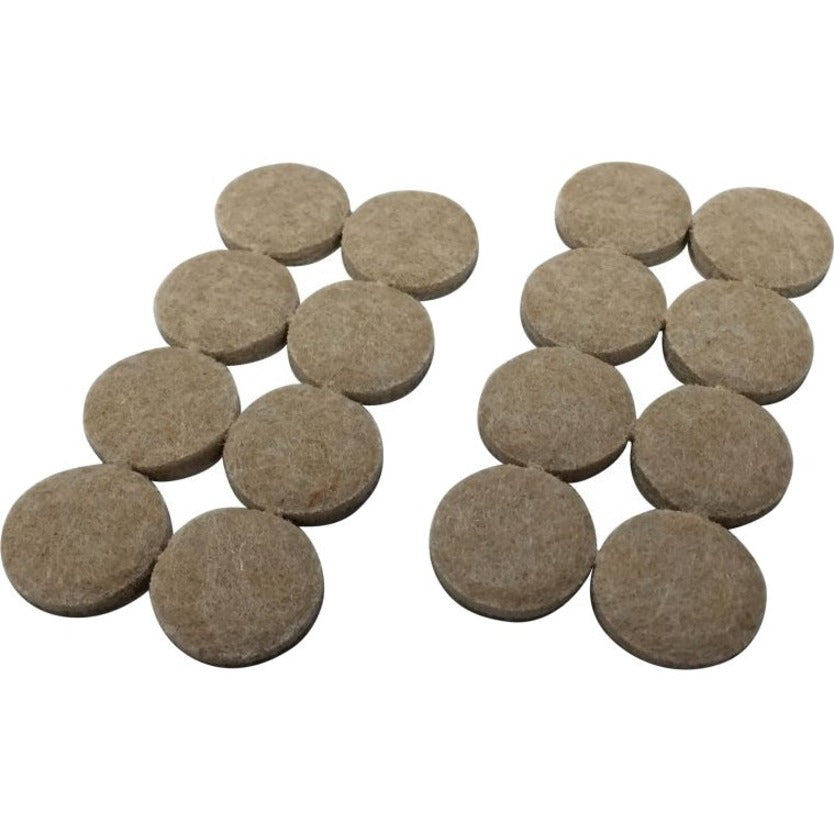 Shepherd Hardware 1-Inch Heavy Duty Self-Adhesive Felt Furniture Pads, 16-Pack, Beige - 9952