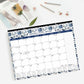 Blueline Azure Monthly Desk Pad Calendar, 22" x 17" , Bilingual - C194125B
