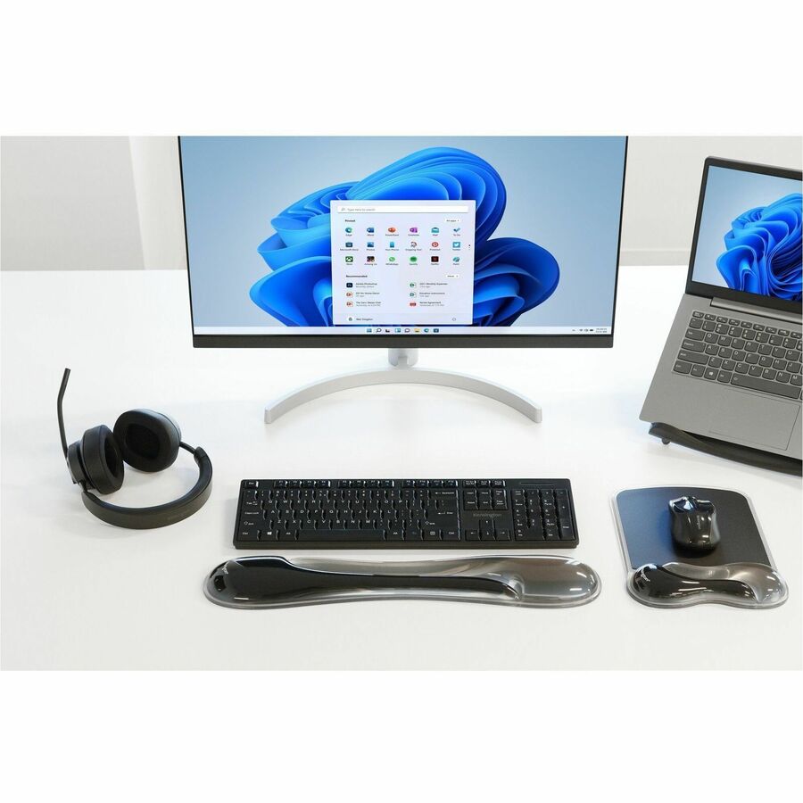 Kensington DuO Gel Wave Mouse Pad & Wrist Rest - K62399US