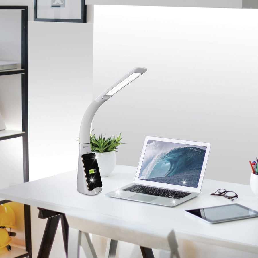 OttLite Purify LED Desk Lamp with Wireless Charging and Sanitizing - SCNQC00S