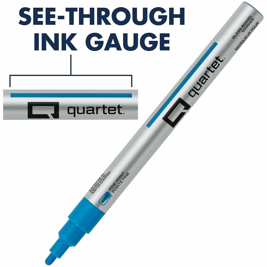 Quartet Glass Board Fine Tip Neon Markers - 79558Q