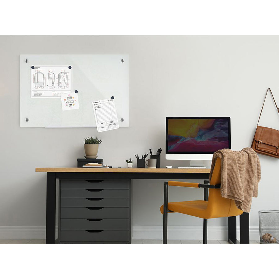 MasterVision Magnetic Glass Dry Erase Board - GL080107
