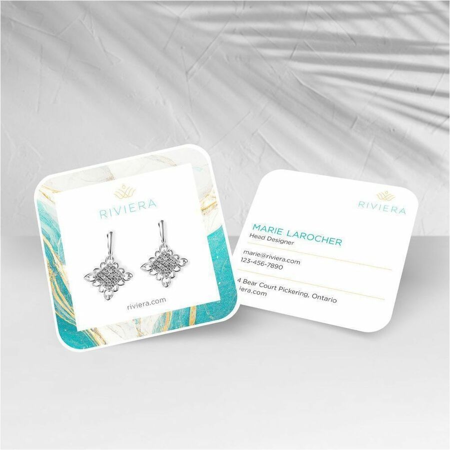 Avery Square Business Cards with Sure Feed™ Technology Clean Edge, 2-1/2" x 2-1/2" , for Laser and Inkjet Printers - 35702