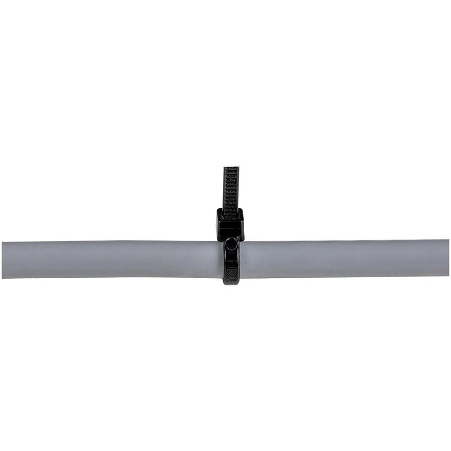 StarTech.com 4"(10cm) Cable Ties, 7/8"(22mm) Dia, 18lb(8kg) Tensile Strength, Nylon Self Locking Zip Ties, UL Listed, 100 Pack, Black - CBMZT4B