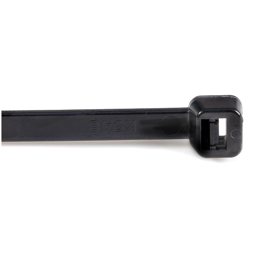 StarTech.com 8"(20cm) Cable Ties, 2-1/8"(55mm) Dia, 50lb(22kg) Tensile Strength, Nylon Self Locking Zip Ties, UL Listed, 100 Pack, Black - CBMZT8B