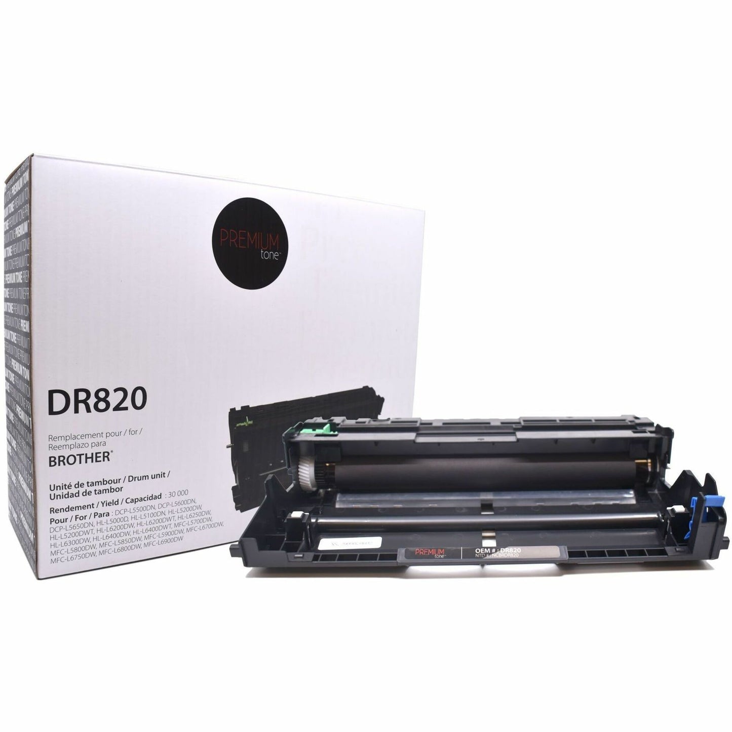 Premium Tone Drum Unit - Alternative for Brother DR820 - Black
