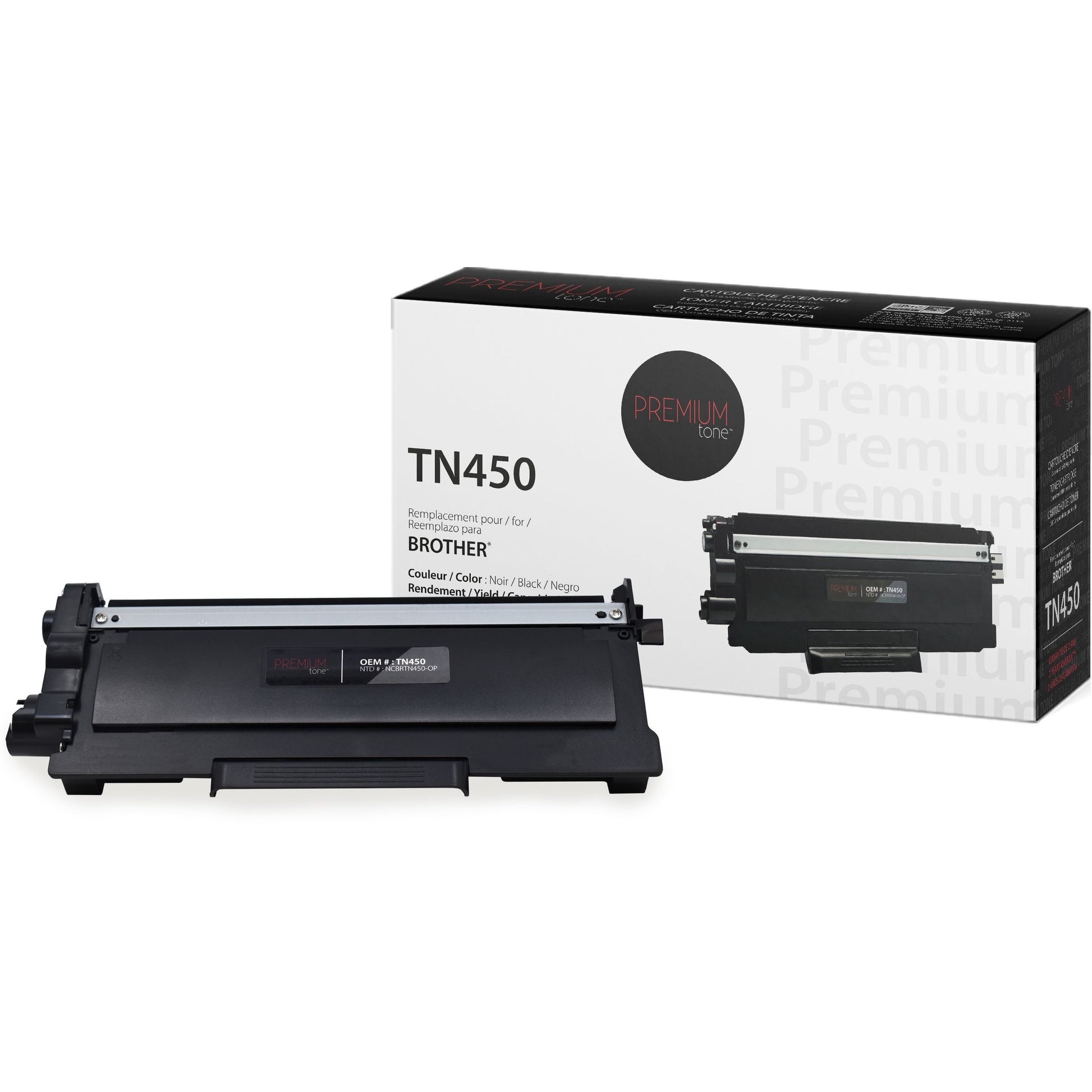 Premium Tone Toner Cartridge - Alternative for Brother TN450 - Black