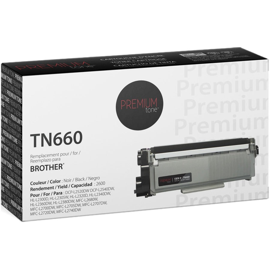 Premium Tone Toner Cartridge - Alternative for Brother TN660 - Black - NCBRTN660