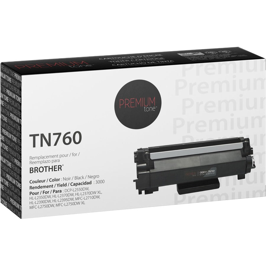 Premium Tone Toner Cartridge - Alternative for Brother TN760 - Black - NCBRTN760