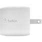 Belkin BoostCharge 30W USB-C GaN Wall Charger + USB-C to Lightning Cable - Power Adapter - WCH001DQ1MWH-B5