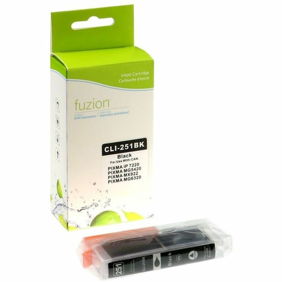 fuzion High Yield Inkjet Ink Cartridge CLI-251XL - Black - 1 Each
