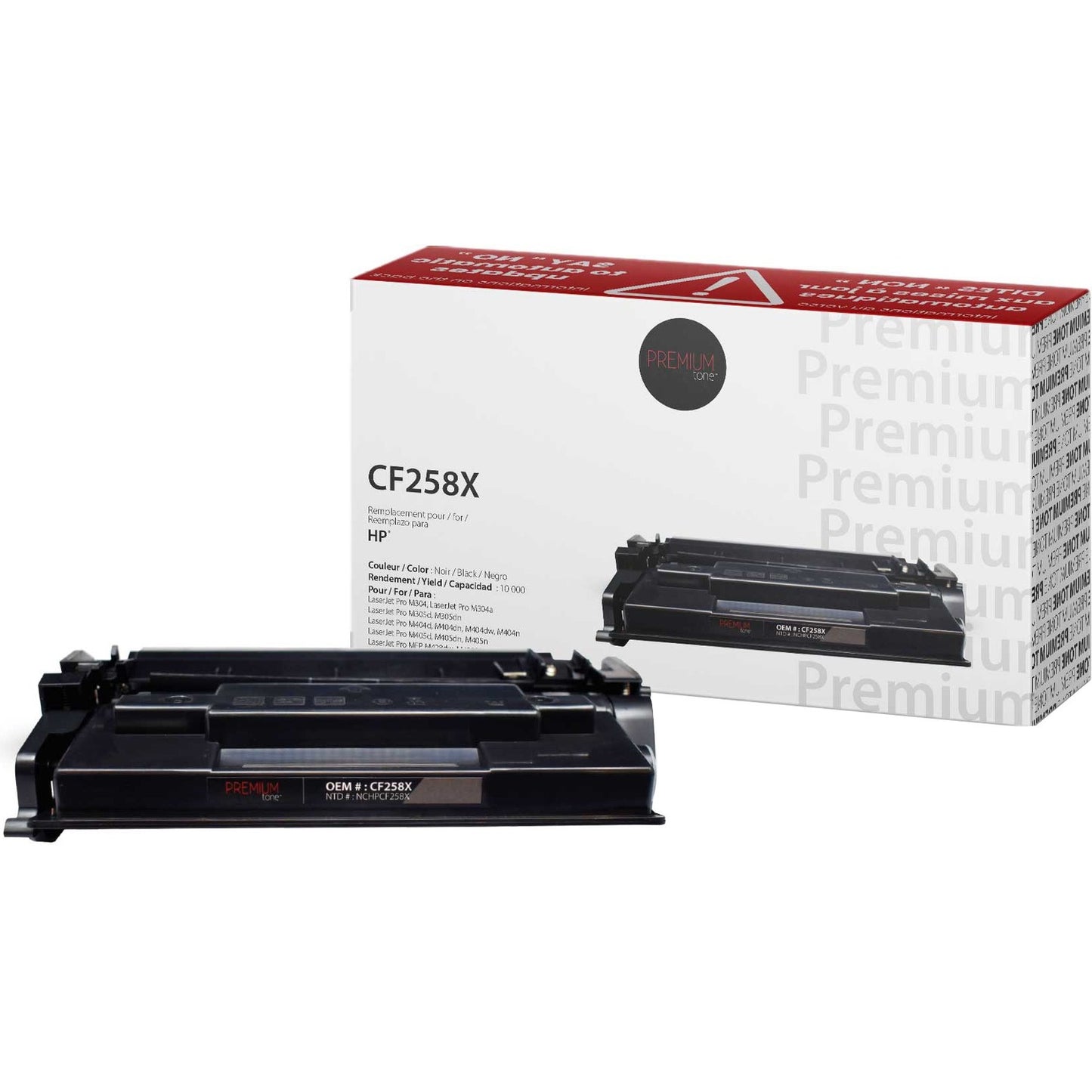 Premium Tone Toner Cartridge - Alternative for Hewlett Packard CF258X / 58X - Black