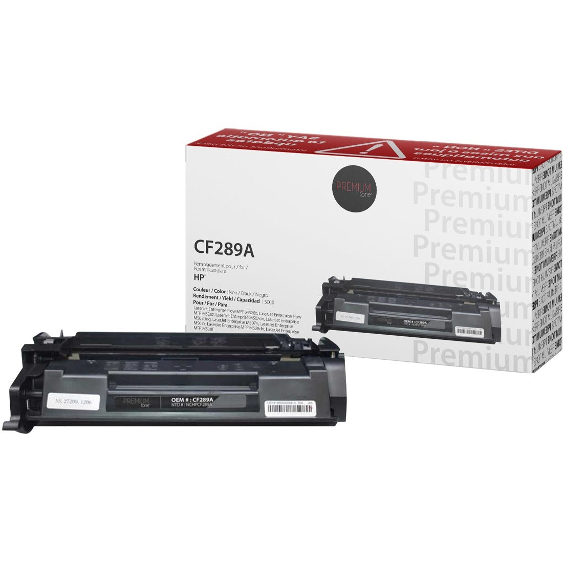 Premium Tone Toner Cartridge - Alternative for Hewlett Packard CF289A / 89A - Black