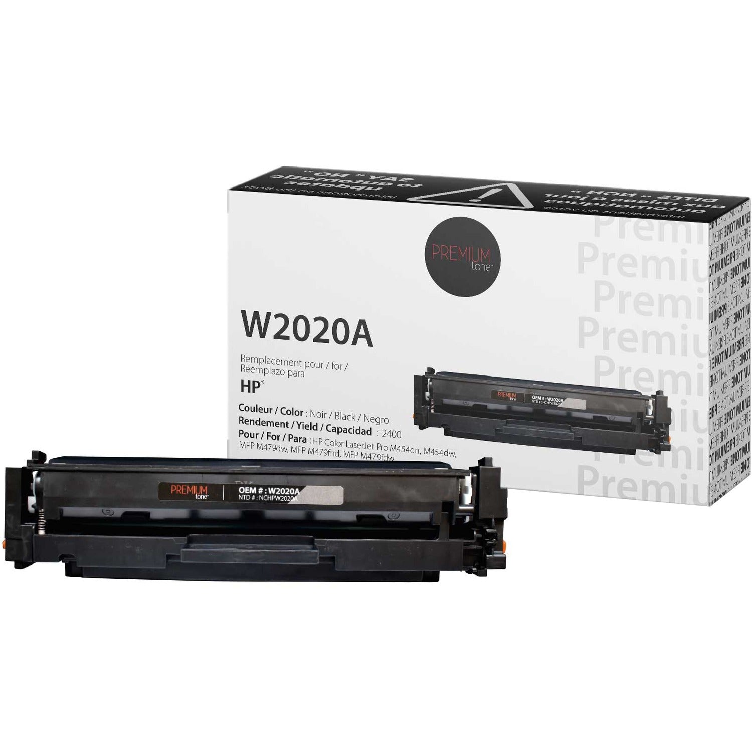 Premium Tone Toner Cartridge - Alternative for Hewlett Packard W2020A / 414A - Black