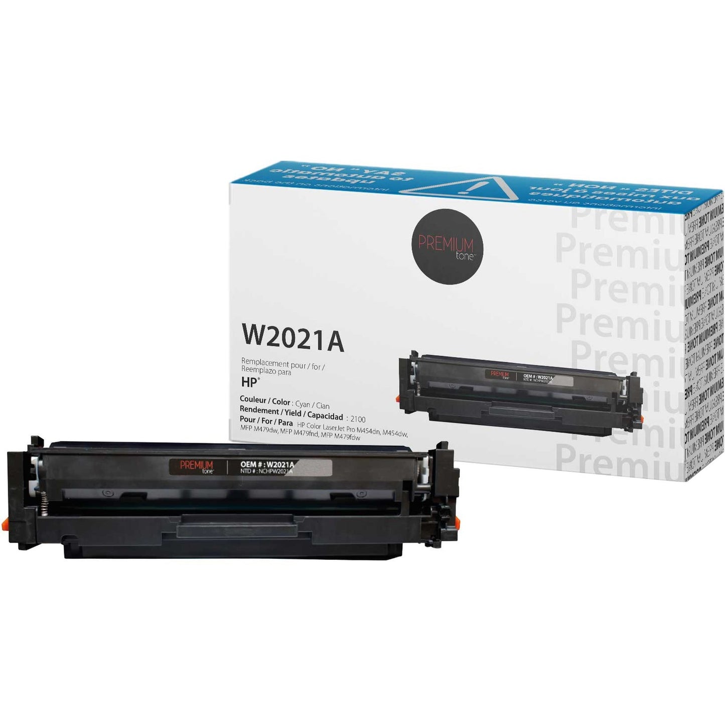 Premium Tone Toner Cartridge - Alternative for Hewlett Packard W2021A / 414A - Cyan