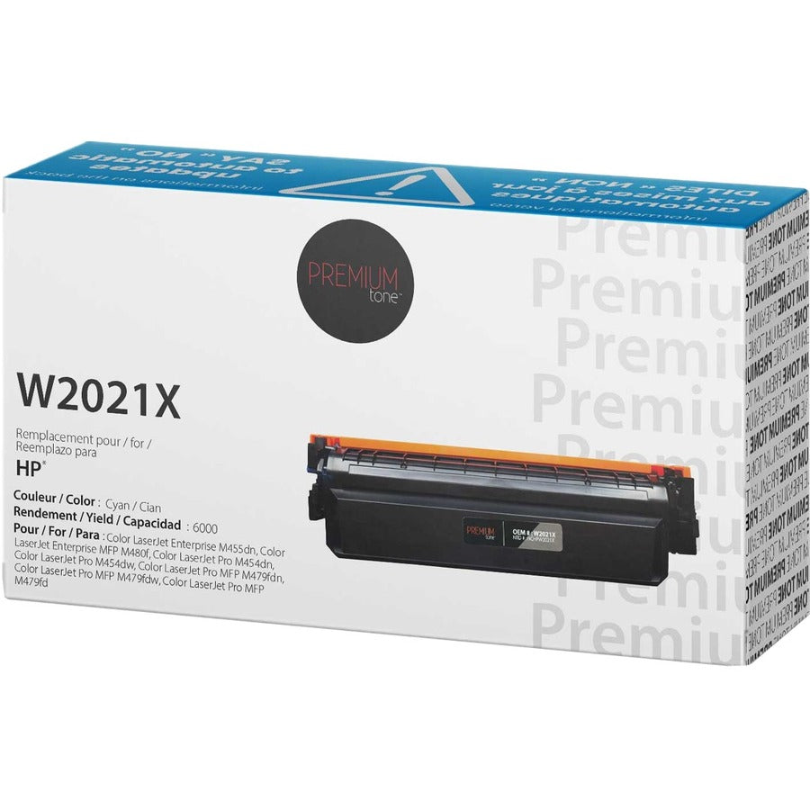 Premium Tone Toner Cartridge - Alternative for Hewlett Packard W2021X / 414X - Cyan - NCHPW2021X