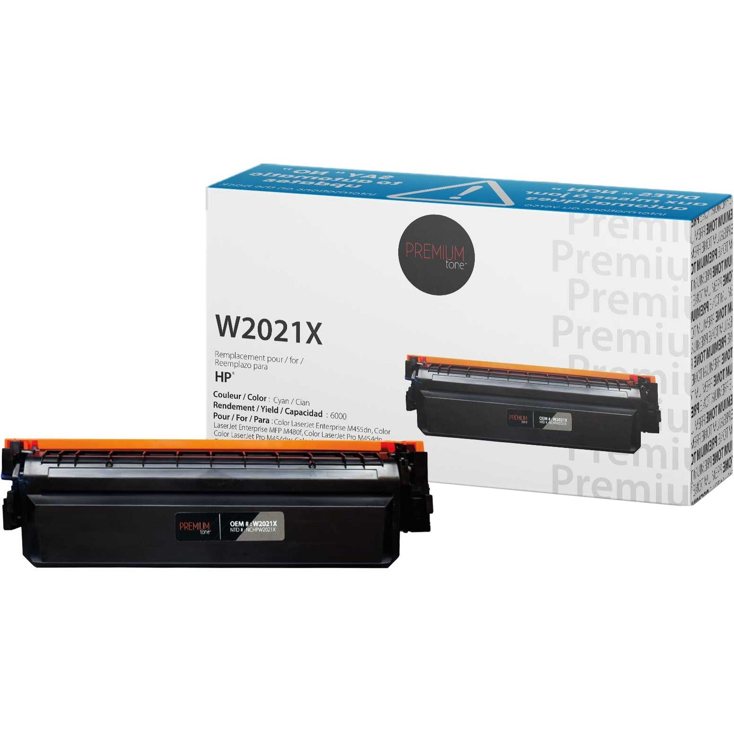 Premium Tone Toner Cartridge - Alternative for Hewlett Packard W2021X / 414X - Cyan