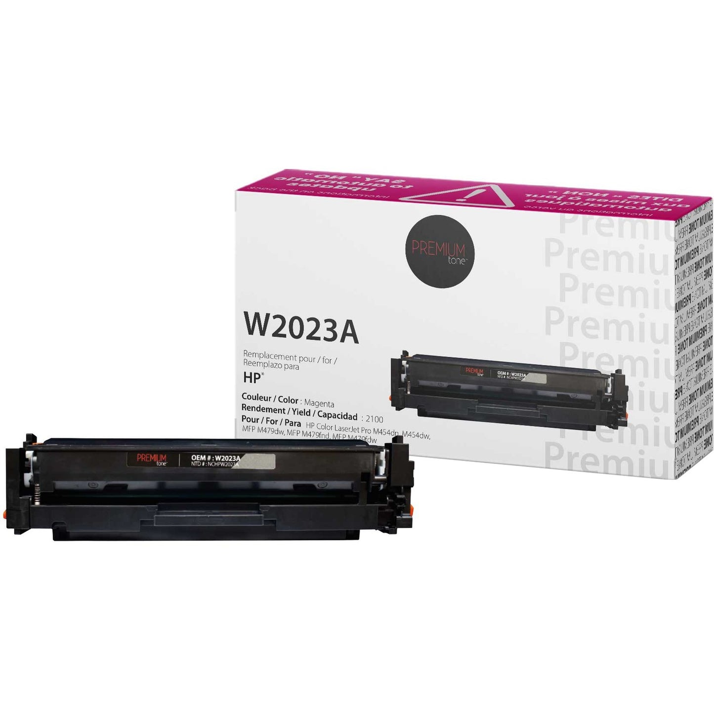 Premium Tone Toner Cartridge - Alternative for Hewlett Packard W2023A / 414A - Magenta
