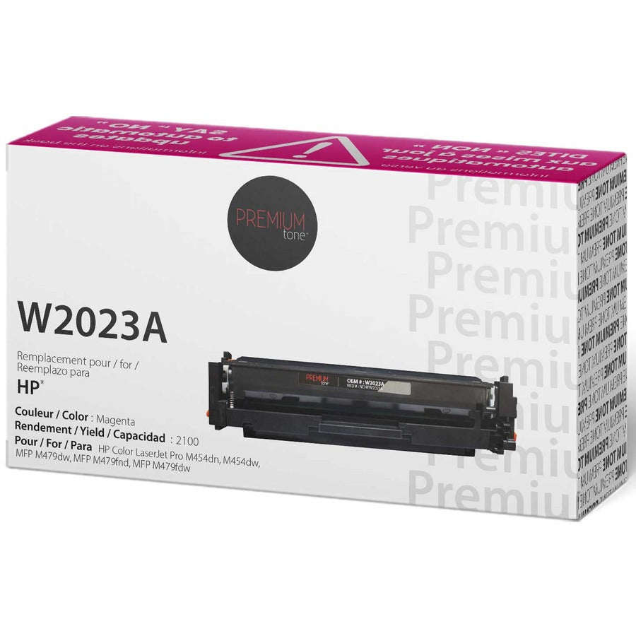 Premium Tone Toner Cartridge - Alternative for Hewlett Packard W2023A / 414A - Magenta - NCHPW2023A