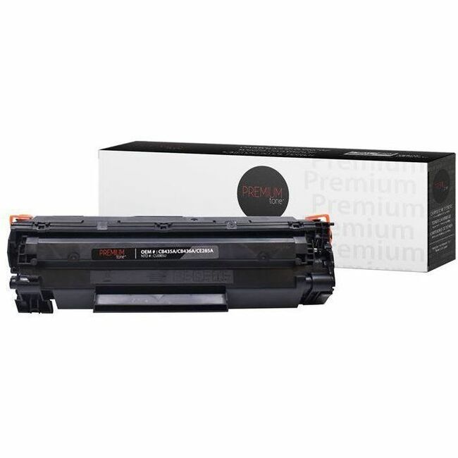 Premium Tone Toner Cartridge - Alternative for Canon no.125 - Hewlett Packard CB435A / CB436A / CE285A - Black