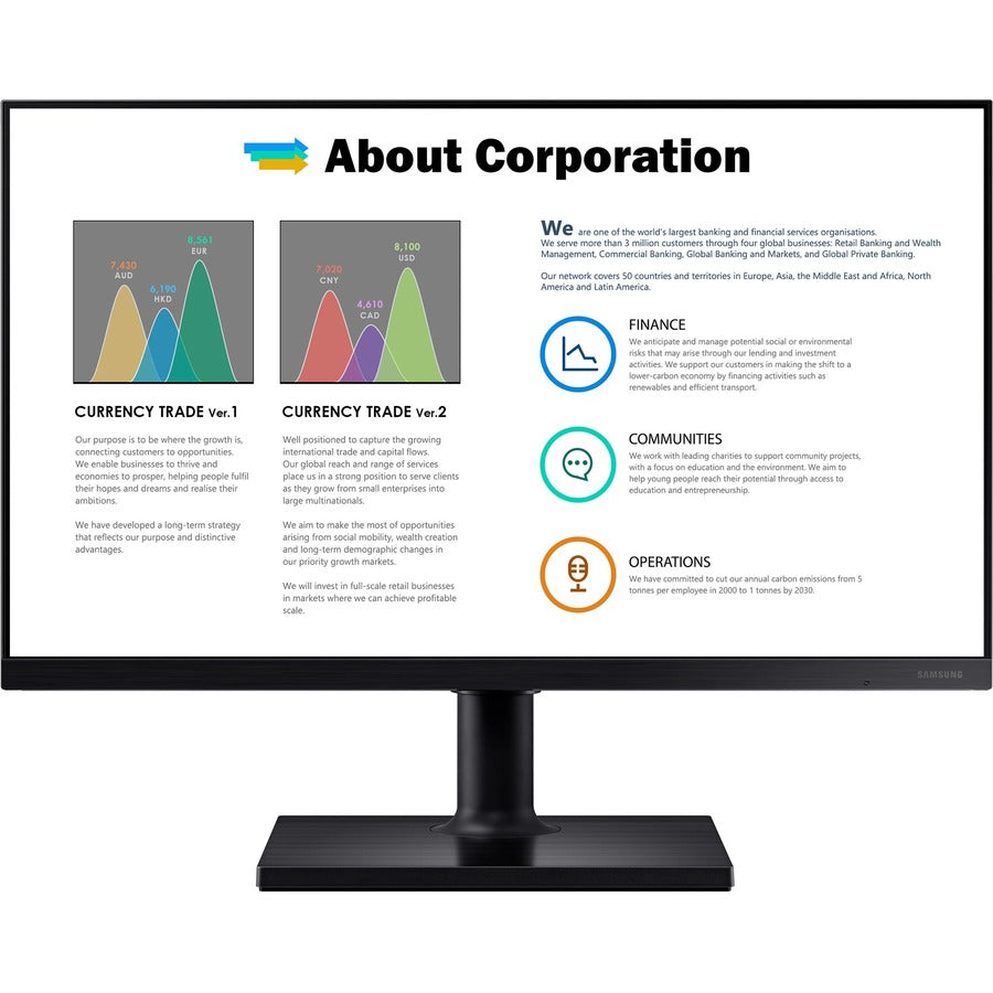 Samsung F27T450FQN 27" Class Full HD LCD Monitor - 16:9 - Black - LF27T450FQNXGO