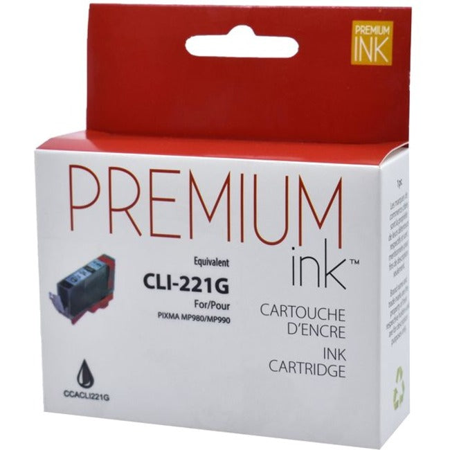 Premium Ink Ink Cartridge - Alternative for Canon CLI221G - Gray