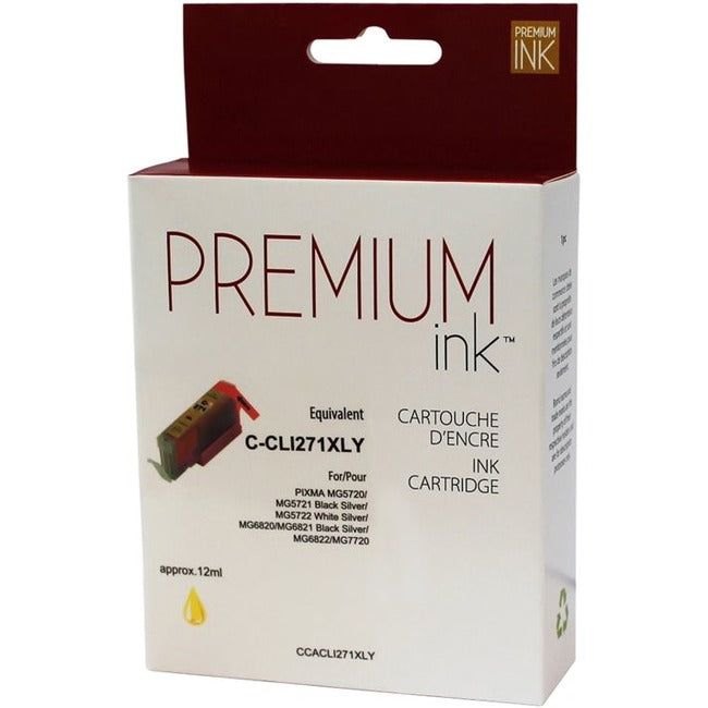 Premium Ink Ink Cartridge - Alternative for Canon CLI-271XLY - Yellow