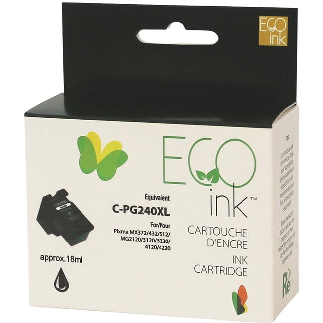 Eco Ink Ink Cartridge - Remanufactured for Canon PG240XL - Black