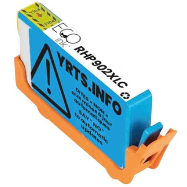 Eco Ink Ink Cartridge - Remanufactured for Hewlett Packard T6M02AN / 902XL - Cyan - RHP902XLC