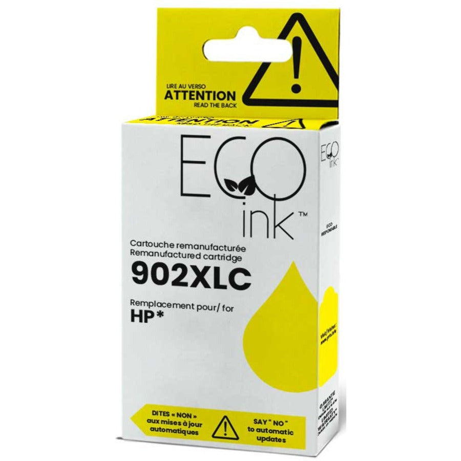 Eco Ink Ink Cartridge - Remanufactured for Hewlett Packard T6M10AN / 902XL - Yellow - RHP902XLY
