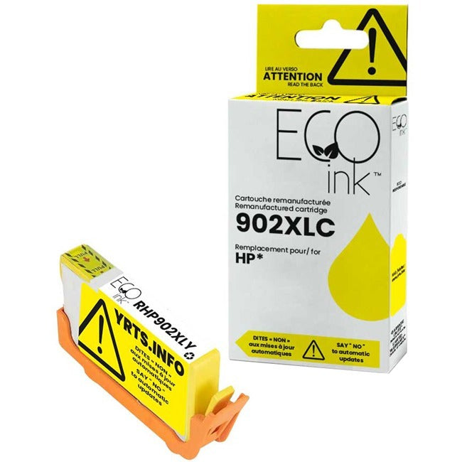 Eco Ink Ink Cartridge - Remanufactured for Hewlett Packard T6M10AN / 902XL - Yellow