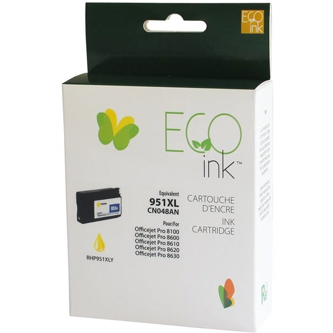 Eco Ink Ink Cartridge - Remanufactured for Hewlett Packard CN048AN / 951XL - Yellow