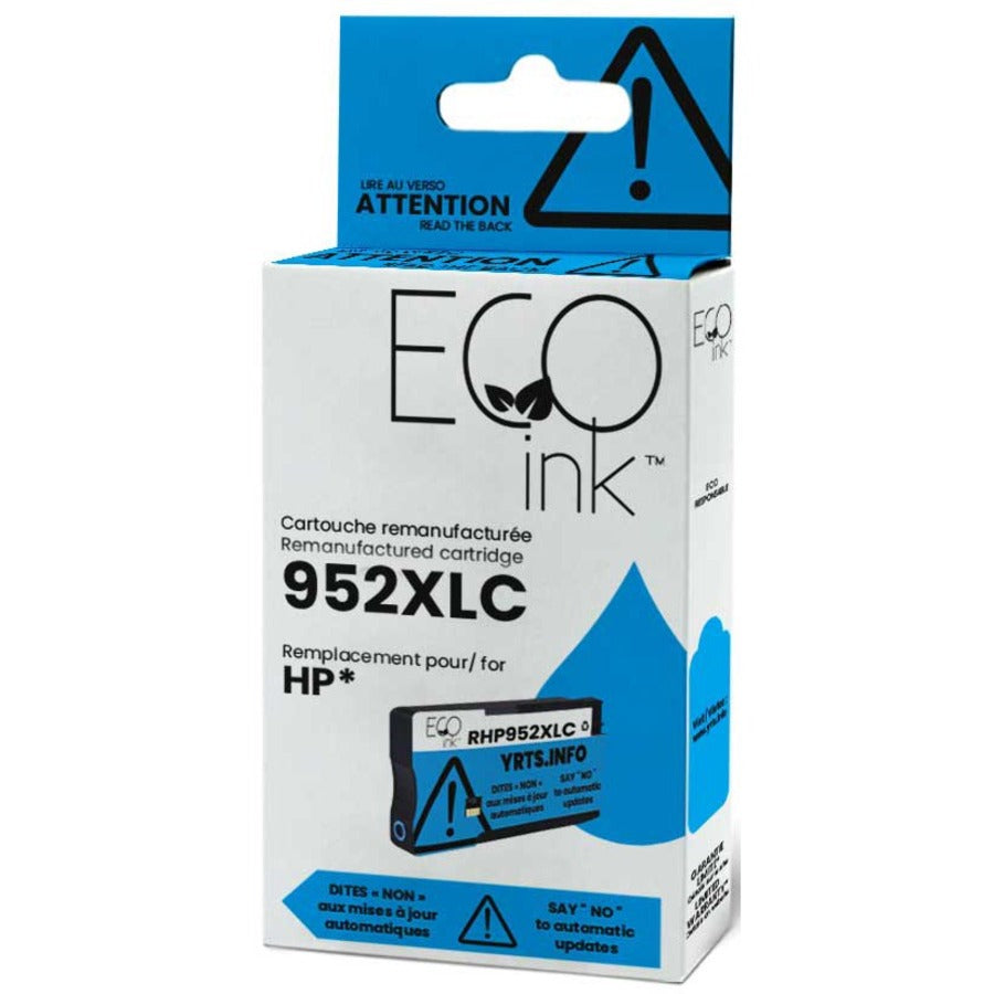Eco Ink Ink Cartridge - Remanufactured for Hewlett Packard L0S61AN / 952XL - Cyan - RHP952XLC