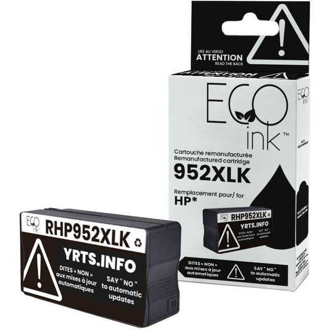 Eco Ink Ink Cartridge - Remanufactured for Hewlett Packard F6U19AN / 952XL - Black